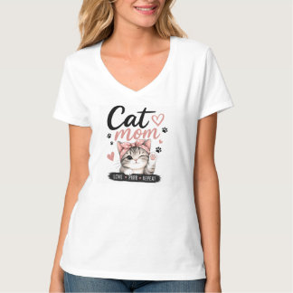 猫のママTシャツ Tシャツ