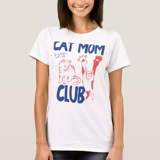 猫のママTシャツ Tシャツ (正面)