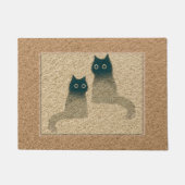 猫のミニマリスト ドアマット (正面)