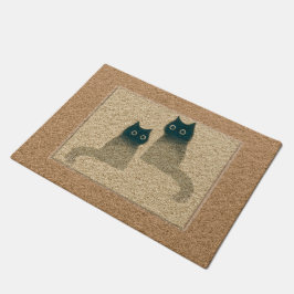 猫のミニマリスト ドアマット
