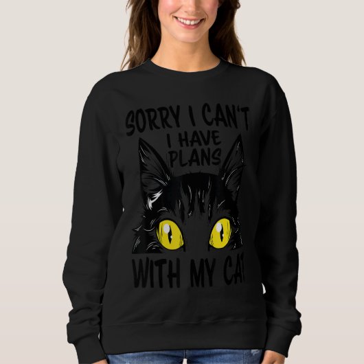 猫のミャウ猫キと予定が合わないでごめんなさい スウェットシャツ (正面)