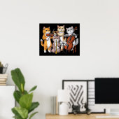 猫のミュージシャン ポスター (ホームオフィス)