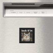 猫のミームでTFをロック マグネット (インサイチュ (食洗機))