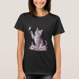 猫のミームの怒りが私を襲う おかしい 怒った かわいい猫 Tシャツ