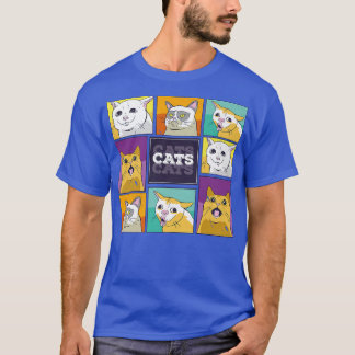 猫のミーム感情かわいい猫猫好き Tシャツ