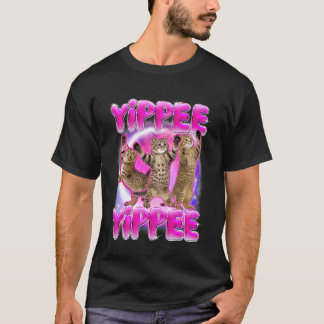 猫のミーム ダンス 猫好き 猫ママ 冗談 Yippe Tシャツ