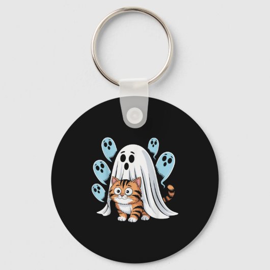 猫のミーム 楽しいソキーハロウィン 猫 キーホルダー (正面)