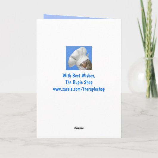 猫のメオウィーカスタムクリスマス シーズンカード (裏面)