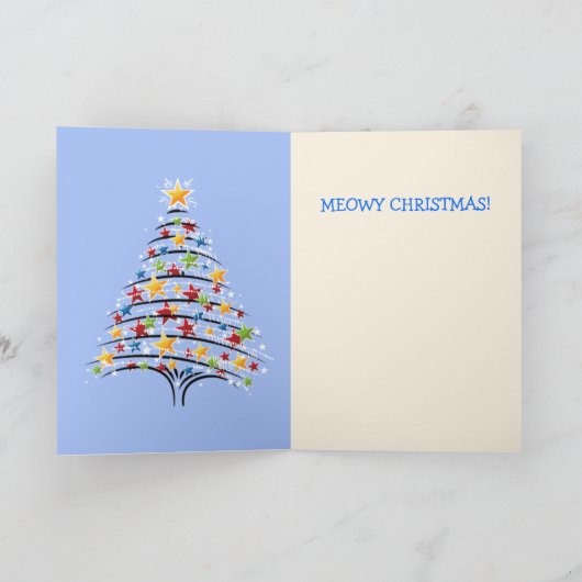 猫のメオウィーカスタムクリスマス シーズンカード