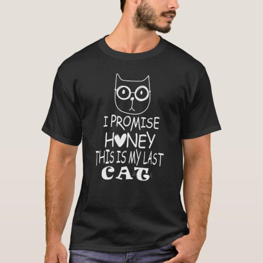 猫のメガネ かわいい c tシャツ (正面)