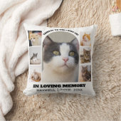 猫のメモリアル7枚フォトコラージュペットトリビュートテンプレート クッション (ブランケット)