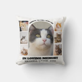 猫のメモリアル7枚フォトコラージュペットトリビュートテンプレート クッション (正面)
