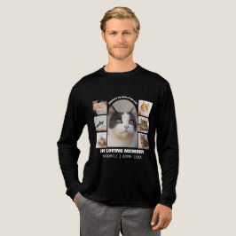 猫のメモリアル7枚フォトコラージュペットトリビュートテンプレート トライブレンドＴシャツ