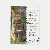 猫のメモリアル フリースブランケット (正面)