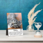 猫のメモリアル - ペットの死 - 猫の追悼 フォトプラーク (側面)