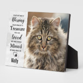 猫のメモリアル ペットロス フォトプラーク (側面)