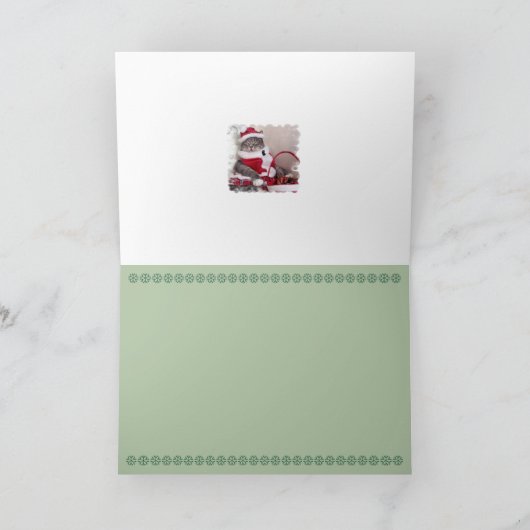 猫のメリークリスマスかわいらし シーズンカード (内部)