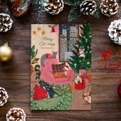 猫のメリー混乱猫クリスマスホリデーカード シーズンカード