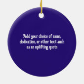 猫のモザイク – カラフルCalico – 背中に自分の文字 セラミックオーナメント (裏面)