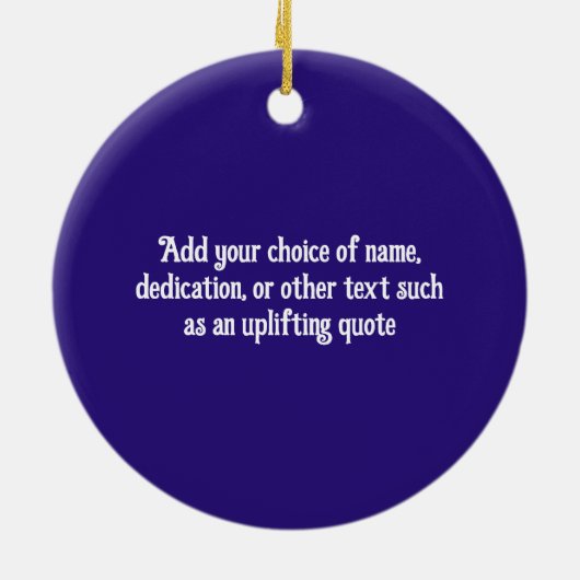 猫のモザイク – カラフルCalico – 背中に自分の文字 セラミックオーナメント (裏面)