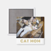 猫のモダンママの写真 マグネット (正面/裏面)