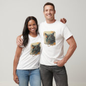 猫のモダン名シンプルクールグランジと写真 Tシャツ (ユニセックス)
