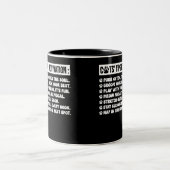 猫のモチベーションおもしろいのヒント ツートーンマグカップ (中央)