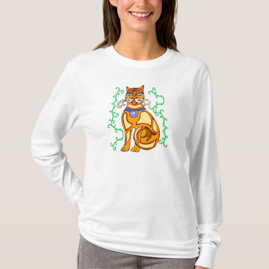 猫のモチーフ Tシャツ (正面)