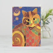 猫のモロッコモザイクキティボイス サンキューカード (スタンド正面)