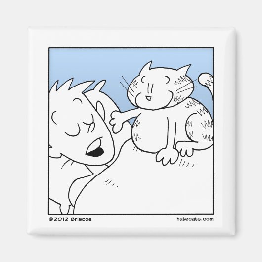 猫のモーニングコール マグネット (正面)