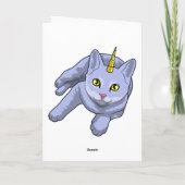 猫のユニコーン カード (裏面)