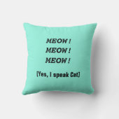 猫のユーモアの装飾用クッション クッション (裏面)