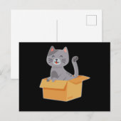 猫のユーモアデザイン 猫好きな人へのプレゼント ポストカード (正面/裏面)