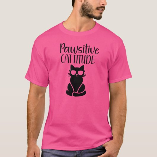 猫のユーモア – 愛嬌のある猫おもしろいの Tシャツ (正面)
