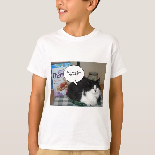 猫のユーモア Tシャツ (正面)