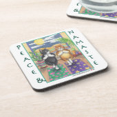 猫のヨガのコースター(芽及びトニー) コースター (左側)