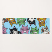 猫のヨガは猫ハローキテズボディートンを枕 ヨガマット (裏面(横))