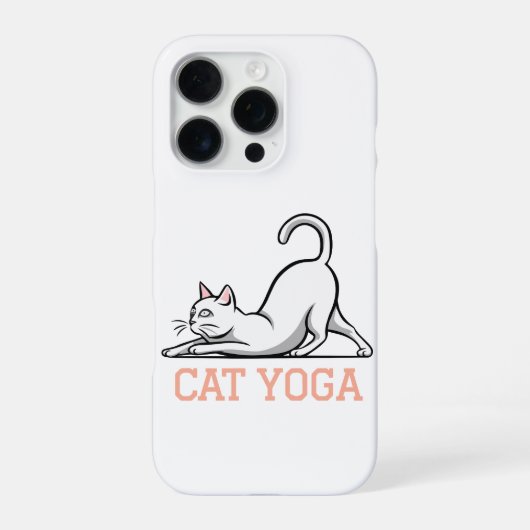 猫のヨガ iPhoneケース (裏面)