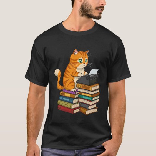 猫のライター 笑う 出版 著者 図書館 子猫 C Tシャツ (正面)