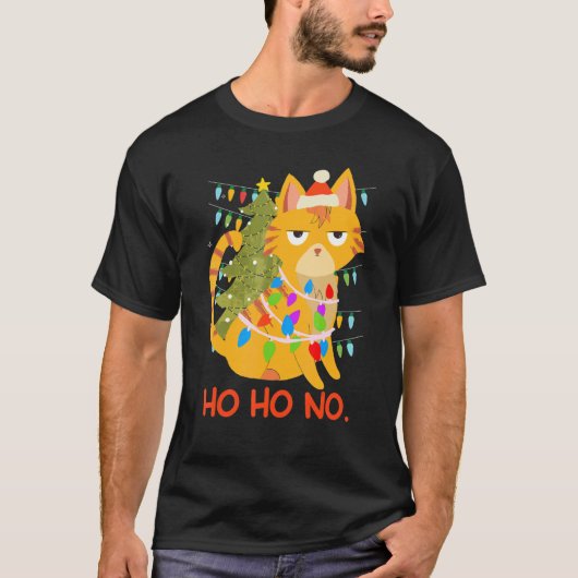 猫のライトチェーンもみの木 猫の飼い主 Tシャツ (正面)