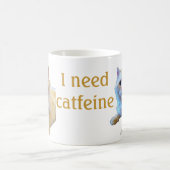 猫のラグドール猫 コーヒーマグカップ (中央)