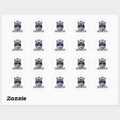 猫のラスボスサングラス 楽しいステッカー ラウンドシール (シート)