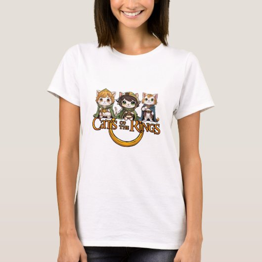 猫のリングや輪 Tシャツ (正面)