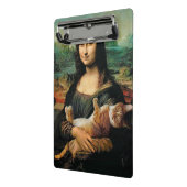 猫のレオナルド・ダ・ヴィンチを抱えたモナ・リサ ミニクリップボード (アングル2)