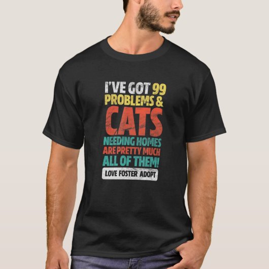 猫のレスキュー 保護 愛 養子縁組 動物愛護 Tシャツ (正面)