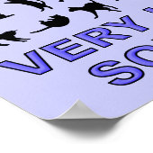 猫のレディーポスタおもしろいーの看板が満載の家 ポスター (角)