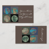 猫のレデ数々のィー猫サンダーコーブ 名刺 (正面/裏面)