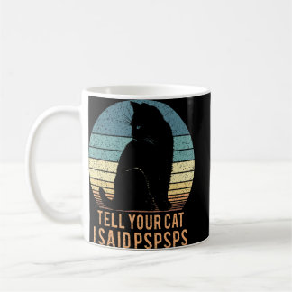 猫のレトロが猫にPspspsと言った コーヒーマグカップ