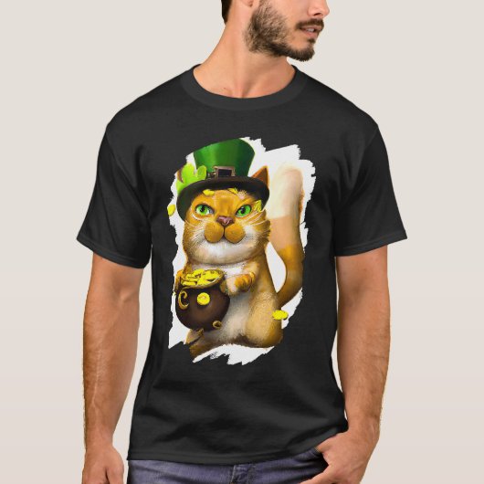 猫のレプラコーン 聖パトリックの日の子猫 6 Tシャツ (正面)