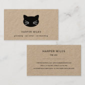 猫のロ素朴ゴ·キャット·シッター 名刺 (正面/裏面)